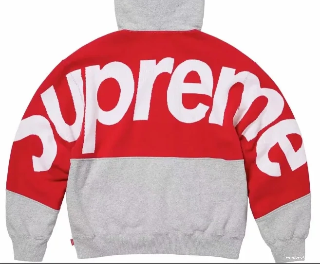 LOGO LOGO BIG L S Black Grey JACQUARD HOODED Hoodie Sweatshirt M XL Back Big SWEATSHIRT 0805